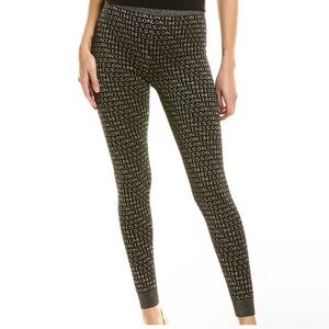 M Missoni Wool-Blend Black Logo Leggings